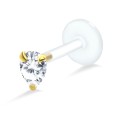 Pear Shaped Stone Labrets Push-in LA-191